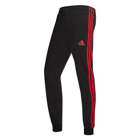 adidas broek zwart met rode strepen